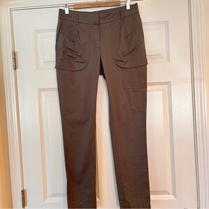 Brunello Cucinelli Cargo Utility Pants US Size 6 Gray Cotton Stretch Made Italy